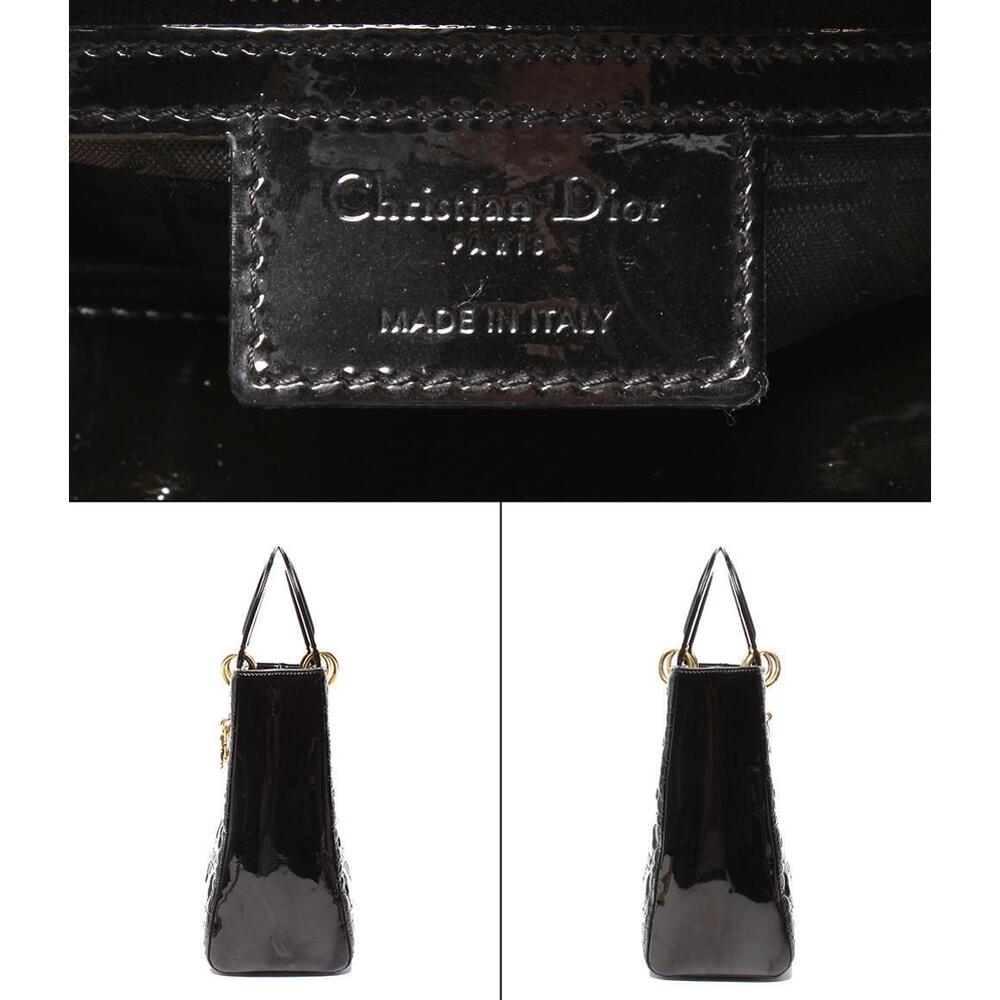Dior Christian bag shoulder Cannage handbag leather Lady patent - Picture 4 of 6